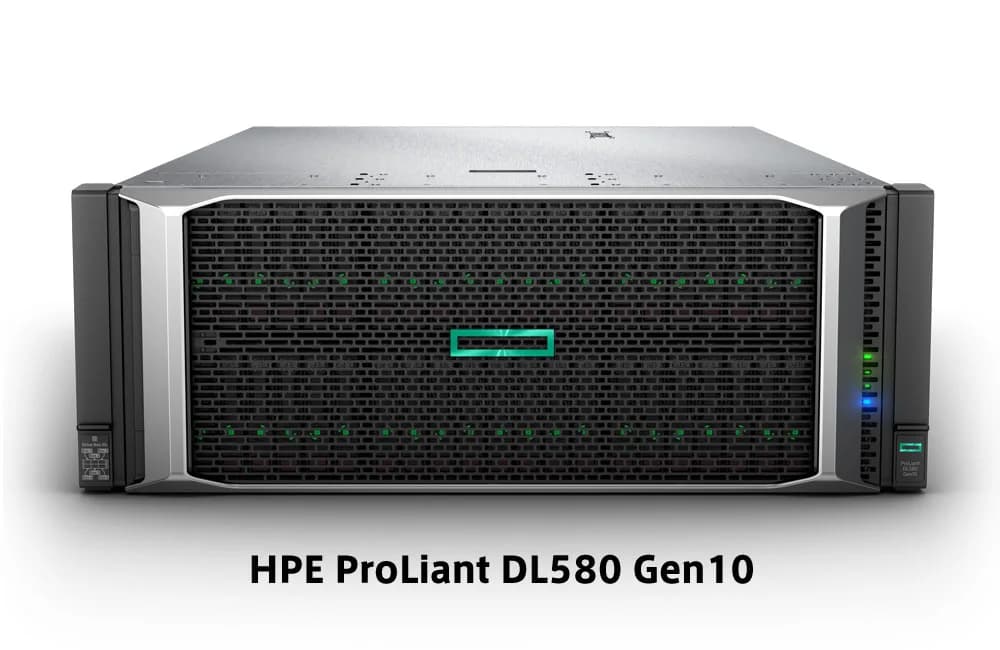 نمای جلوی سرور HPE ProLiant DL580 Gen10 با بزل