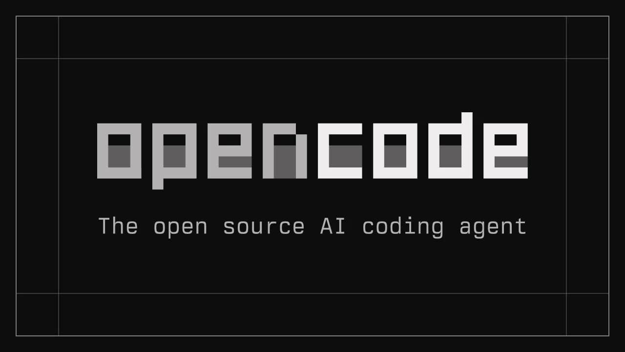 نشان OpenCode و عبارت ایجنت متنباز کدنویسی