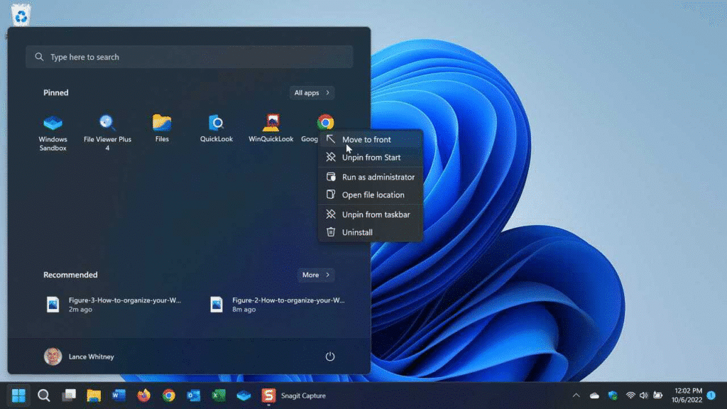 شخصیسازی منوی استارت - جابهجا کردن آیکون ابزارهای مختلف در Start Menu - استوک لند