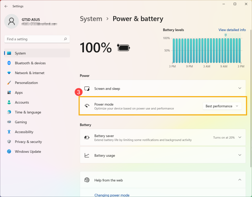 افزایش FPS بازی‌ها با Power mode