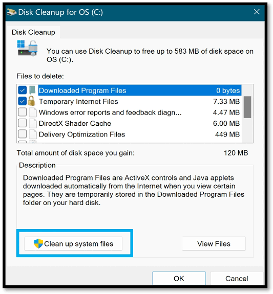 پاک‌سازی فایل‌های Windows Update با ابزار Disk Cleanup برای آزادسازی فضای SSD