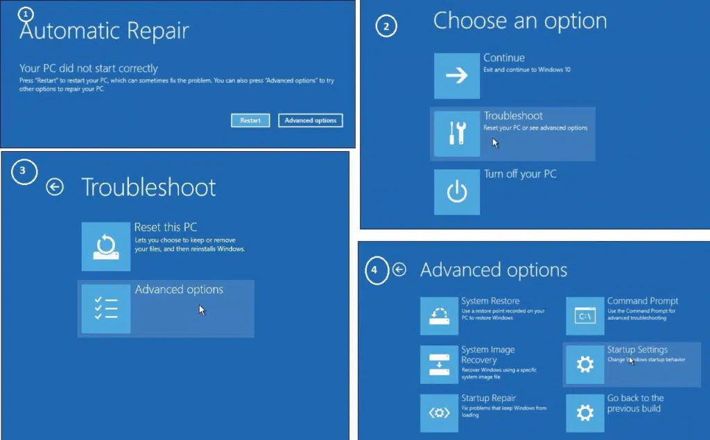 رفع مشکل صفحه سیاه ویندوز با Advanced Boot Options ، System Restore یا Safe Mode - استوک لند